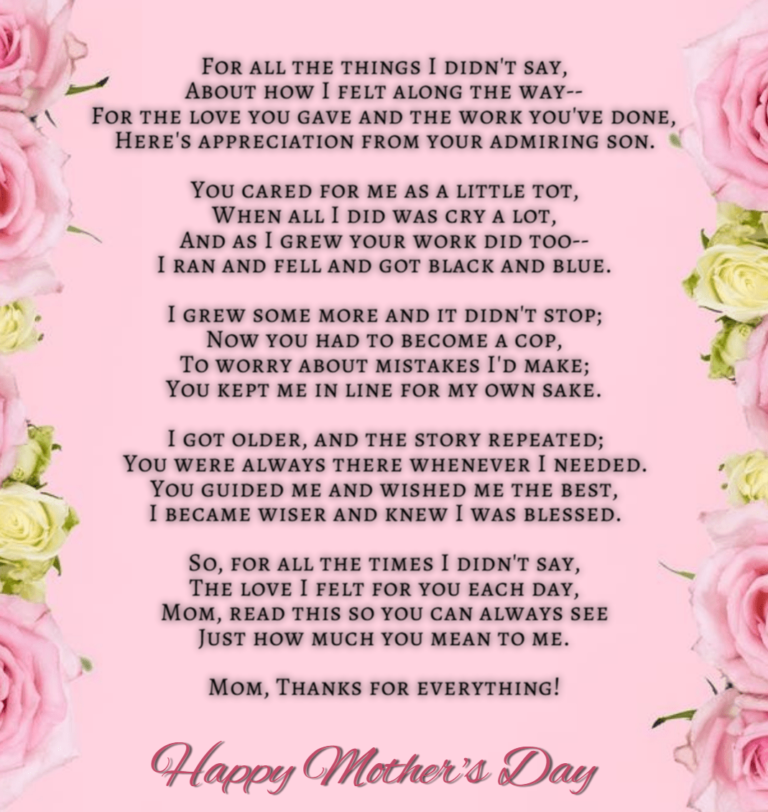 MOTHER’S DAY WISHES | MESSAGES | QUOTES | POEMS | IMAGES – EveryWishes ...